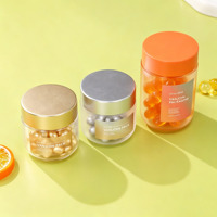 Pot en verre cylindrique rond de 100 ml et 200 ml pour capsules et poudres fines, bouteille en verre colorée à large ouverture et opaque pour comprimés