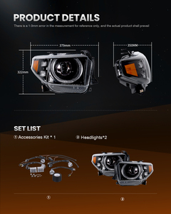 Kit de Faros Delanteros Bi-LED para Tundra 2014-2021, Faros Delanteros con Luz de Circulación Diurna, Cumplen con la Normativa DOT, para Toyota Tundra 14-21 - Product Image 2