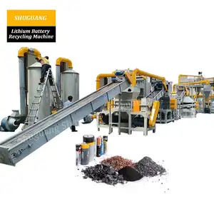 Scrap Lithium Ion Battery Packs Crushing Machine Black Powder Recycling Machine Full-Auto Waste EV Lithium Battery Recycle Plant