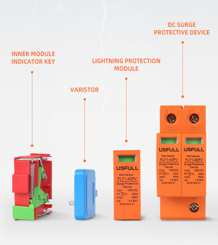 Boîte De Connexion Solaire IP65 Avec Disjoncteur 3 Entrées/3 Sorties DC 1000V 25A Et Protection Foudre 20-40kA