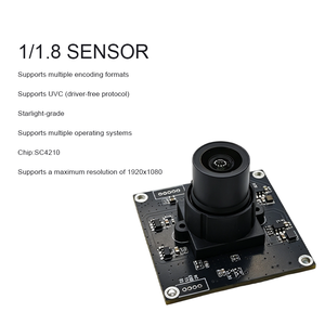1/1.8 นิ้ว SC4210 CMOS 2MP 1080P USB2.0 โมดูลกล้อง 100dB WDR แสงสีดำสีเต็มรูปแบบสำหรับระบบจดจำใบหน้า - Product Image 1