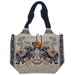 Patrón personalizado multifuncional estilo étnico bordado exquisito versátil bolso de lona de gran capacidad duradero chino - Product Image 5