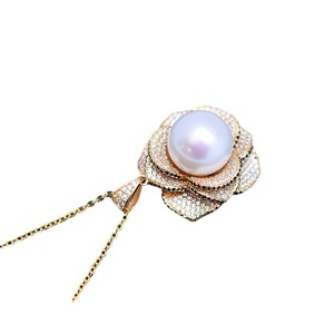Collier pendentif en argent S925 avec perle ronde blanche de 12-13 mm Wenchi Zhuji Danshui, forte luminosité, faibles défauts, vente en gros, bijoux Xiang - Product Image 5