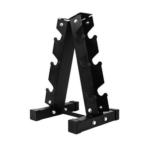 YOBER Fabricant de Chine Équipement de gymnastique complet Poids légers Musculation Support d'haltères enduit de caoutchouc avec étagère pour la maison - Product Image 4