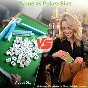 Cartas <span class=keywords><strong>de</strong></span> Mahjong 2026, 166 Piezas, Juego <span class=keywords><strong>de</strong></span> Mahjong Americano con Letras Grandes, 2 Dados, Portátil, Resistente al Agua - Product Image 3
