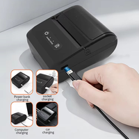 Imprimante thermique portable de reçus et d'étiquettes de codes-barres de haute qualité, 3 pouces, 2000 mAh, 203 dpi, garantie 1 an, fonctionnement continu 8h, en stock
