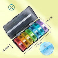Boîte de rangement pour pilules en plastique PP, personnalisable, avec couvercle et compartiments, pour 7 jours, emballage médical, vente en gros, HANHUI
