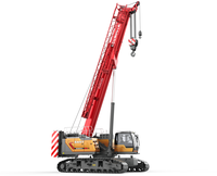 Grue à flèche télescopique sur chenilles SANY de 80 tonnes, moteur Isuzu, pour levages lourds sur les chantiers de construction