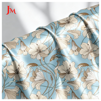 Nouveau design très demandé : Rouleau de tissu satiné 100 % polyester à motif floral imprimé pour robe de mariée
