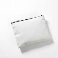 Pochette de maquillage en toile de coton durable et portable à motif de dessin animé, personnalisable avec fermeture éclair, pour voyage, rangement, cosmétiques, écologique, pour mariée