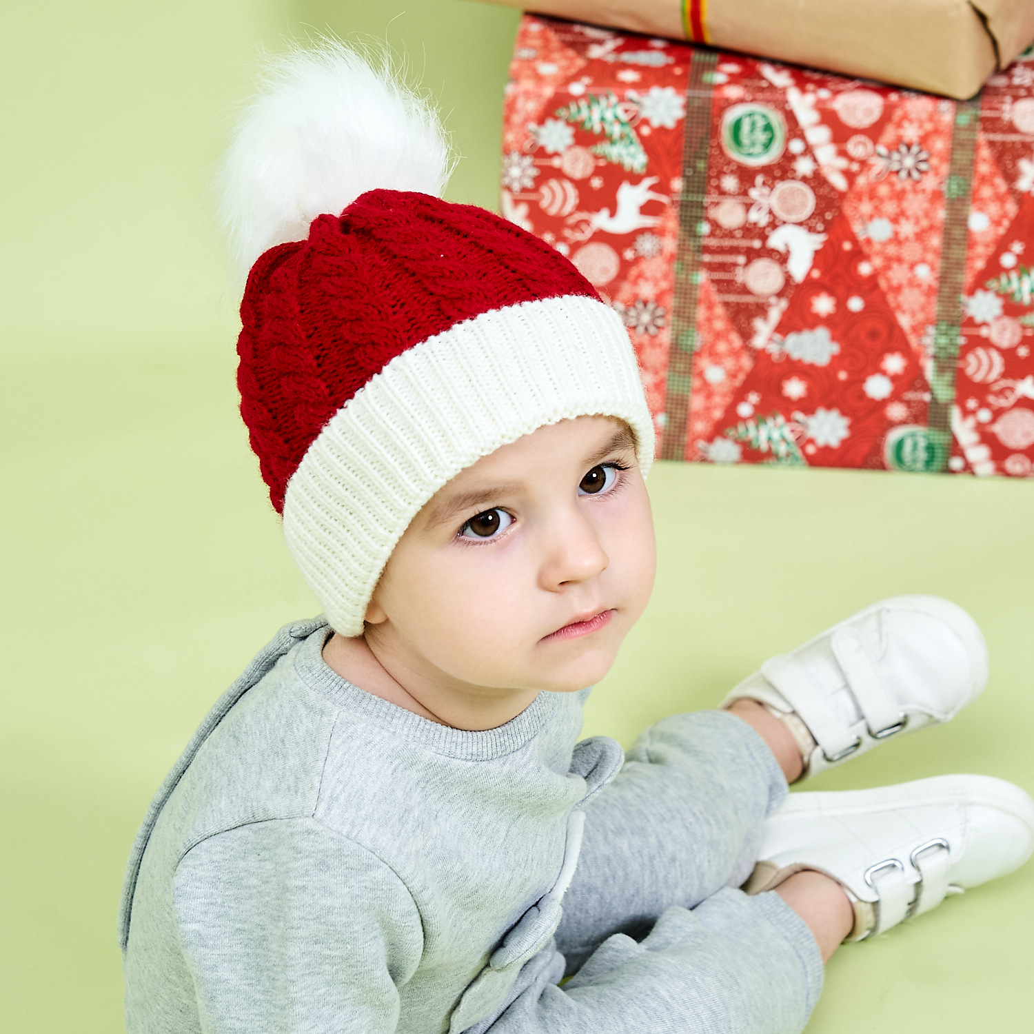 New Fashion Hat for kids Christmas Hat Cute Knitted Beanie Children Baby Winter Hat