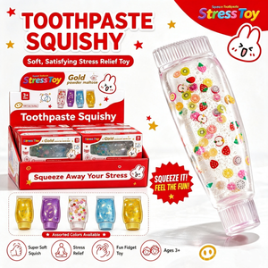 Juguete de Espuma Multicolor con Forma de Pasta de Dientes, Juguete Antiestrés de Rebote Lento, Apto para Niños y Niñas para Coleccionar - Product Image 3