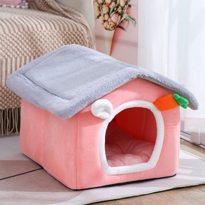 Großhandel Arctic Fleece Pet <span class=keywords><strong>Bed</strong></span> Kleines Rechteck Hund oder Katze Höhle Tier muster aus Plüschs chwamm und PP für den Winter gebrauch - Product Image 2