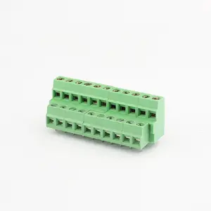 Factory hot selling green color PA66 terminal block connectors 12 pins