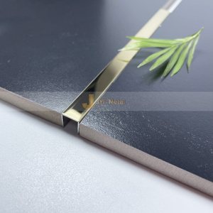 Moldura Decorativa en Forma de L de Acero Inoxidable con Recubrimiento PVD EX516 para Interiores de Lujo, Moldura en U para Borde de Pared Interior - Product Image 1
