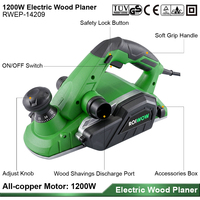 Raboteuse électrique portative professionnelle 1200W pour le travail du bois avec fonction inversée 110x3.5mm – Machine à raboter le bois portable