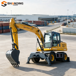 SHANDING Envío gratuito excavadora de ruedas pequeña Kubota, excavadora de árboles para jardín, excavadora hidráulica pequeña con ruedas 360 °   Máquina ensacadora rotativa - Product Image 1