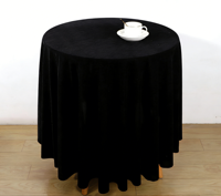 Hochzeitsbankett Party Dekoration Luxuriöse Dicke Einfarbige Elegante Weiche Samt Runde Tischdecke