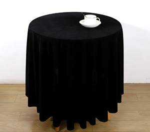 <span class=keywords><strong>Nappe</strong></span> Ronde en Velours Doux et Épais de Couleur Unie, Élégante et Luxueuse pour Décoration de Fête de Mariage - Product Image 4