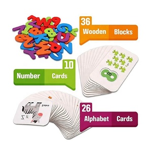 Quà Tặng Đồ Chơi Giáo Dục Cho Trẻ Tập Đi Hotsale Mới Nhất Bộ Bảng Thẻ Động Vật Số Chữ Cái Bằng Gỗ ABC Trò Chơi Ghép Hình Phù Hợp - Product Image 2