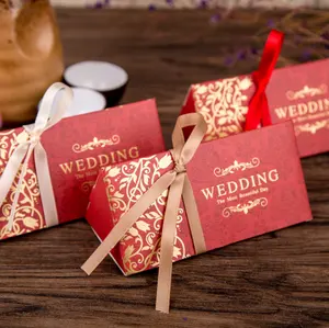 Caja de regalo de dulces de boda de estilo chino