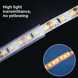 Tube en silicone transparent pour bande lumineuse LED, étanche et flexible - Product Image 3