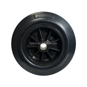 Fabrik-Direkt 250 mm Massivgummirauten Schwerlast industrielle seitlich befestigte Rollen <span class=keywords><strong>10</strong></span> Zoll - Product Image 1
