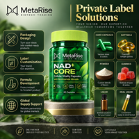 Capsules liposomales NAD+ 250 mg à marque privée OEM – Complément nutritionnel pour l'énergie cellulaire et un vieillissement sain – 60 unités