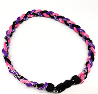 Collier en corde tressée Tornado en gros, collier sport en titane à 3 cordes tressées