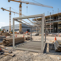 Structure Modulaire Démontable pour Conteneur de Construction 20 pieds – Solution d'Installation Temporaire de Dortoir en Acier – Cadre de Maison Conteneur