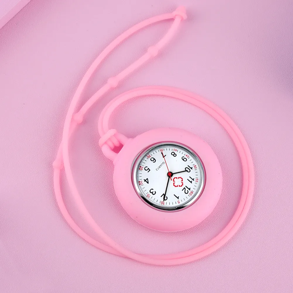 प्यारा फैशन सिलिकॉन नर्स घड़ी डोरी क्वार्ट्ज आंदोलन लटकन घड़ियाँ अरबी अंकों घड़ी Steampunk चिकित्सा डॉक्टर घड़ियों