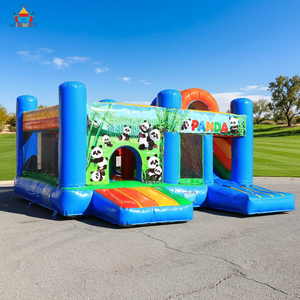<span class=keywords><strong>Castillo</strong></span> Inflable Personalizado con Diseño de Panda, Combo de <span class=keywords><strong>Castillo</strong></span> Inflable con Soplador para Negocios de Alquiler - Product Image 1