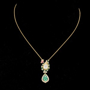 Collar de Diseño Minimalista con Piedra en Forma de Gota, para Mujer, Colgante de Oro de 14k, Hecho a Mano, Producto al por Mayor - Product Image 3