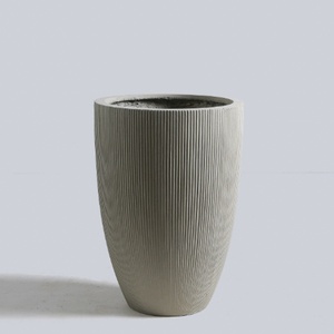 Jardinières en ciment d'extérieur élégantes, pots à fleurs géants en béton pour la décoration de jardin, pour la salle à manger intérieure, pour les bonsaïs, à suspendre au quotidien - Product Image 2