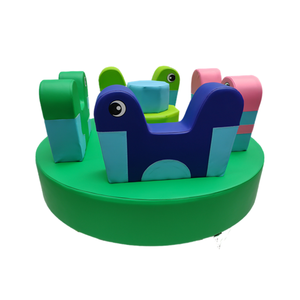 Electronic Soft Merry Go Round Soft Play Horse Rider Soft Play Equipment Indoor Playground Kids para alquiler - Product Image 3