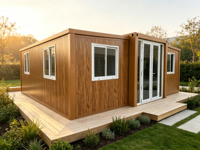 Conteneur pliant à double aile de haute qualité 40FT 20FT Villa moderne préfabriquée mobile Salle à manger Installation rapide