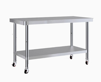Table de travail commerciale d'acier inoxydable d'équipement de cuisine avec la roue pour l'usage à la maison d'hôtel de restaurant