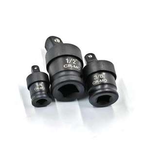 طقم محولات هوائية مربعة 3 قطع، مسامير حلقات معدنية من سبائك الكروم موليبدينوم، مفصلات عامة <span class=keywords><strong>360</strong></span> درجة، مقاسات 1/4 و3/8 و1/2 بوصة، أدوات يدوية للمشاريع المنزلية - Product Image 2