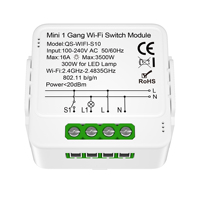 Module de relais WiFi Geagood Tuya, contact sec, 1 canal, compatible Alexa Google Home, application Smart Life, système de maison intelligente AC, minuterie/programmation