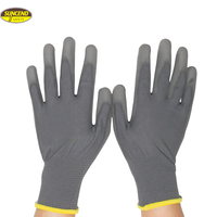 Gants de travail en polyuréthane Suncend, doublure en polyester 13 gauge, revêtement PU sur la paume