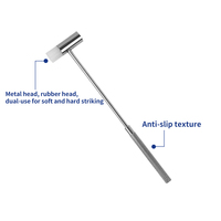 Mini marteau à tête en caoutchouc et acier 165 mm 53 g pour la réparation des maillons de bracelet de montre et les blocs de construction de jouets - Outils de montre à double usage