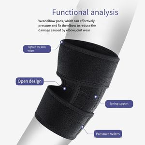 Wholesale Elbow Support Golfers <b>Strap</b> Brace <b>Adjustable</b> Anti-collision Protector Anti-slip Elastic Spring Arthritis - Product Image 3