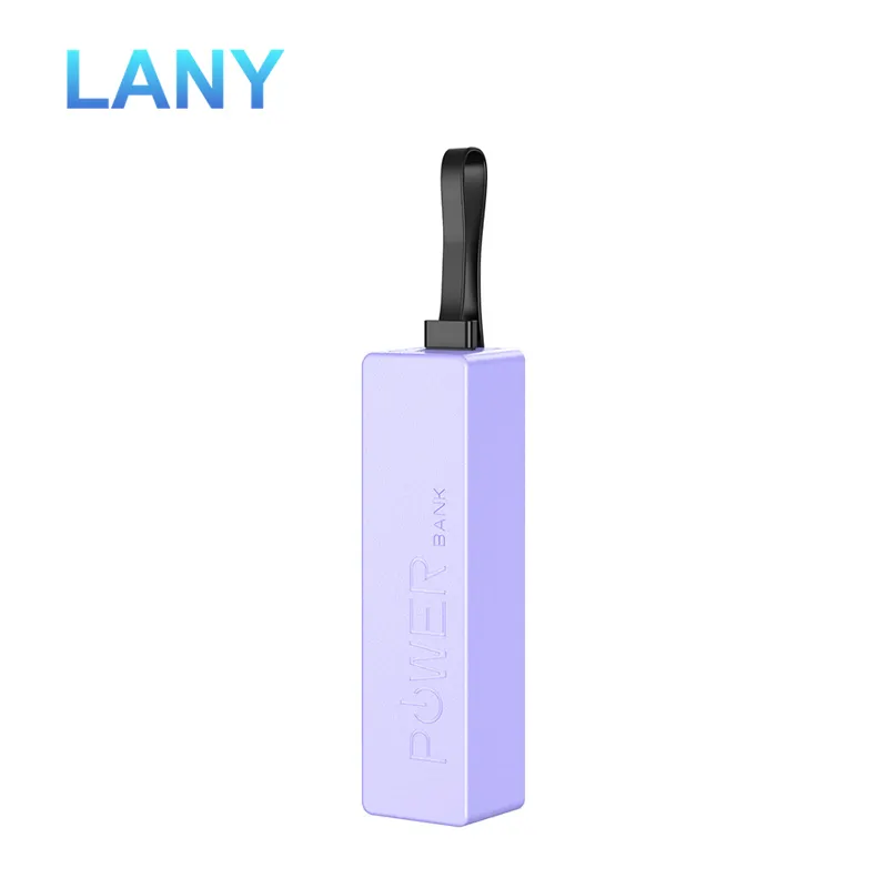 Promoción de fábrica LANY Mini banco de energía carga rápida con soporte para teléfono 5000Mah cargador portátil pequeña cápsula banco de energía