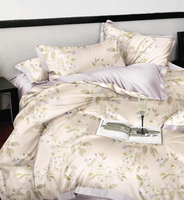 Parure de lit de luxe unie en Lyocell 200TC, écologique, taille King, 4 pièces, rafraîchissante, soyeuse, avec fermeture boutonnée, ultra-confortable