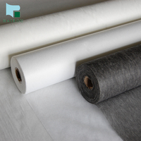 Tissu non tissé en dacron, rouleau, broderie, doublure tissée, uni, non tissé, ISO9001, entoilage, polyester doux, épaisseur personnalisée 1 mm 2 mm