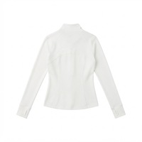 Veste de yoga zippée pour femme, col montant, coupe ajustée, haut de sport extensible à manches longues, pour entraînement, gym, fitness, vêtements de sport, vente en gros
