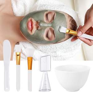 Kits de masques faciaux très vendus, bol à masque facial, ensemble de bol à masque facial en silicone, film de colle souple, outil de réglage - Product Image 6