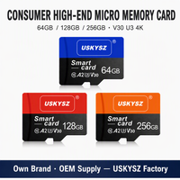 Carte mémoire haute vitesse de lecture et d'écriture, directement de l'usine, pour téléphone portable, carte TF intelligente, smartphone, classe 10 U3, 8 Go, 16 Go, 32 Go