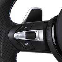 Volant sport M en cuir pleine fleur à fond plat et larges palettes pour BMW F10 F20 F30 M3 F80 M4 F82 M2 F87 M5 F90 X5 E70 E88 E90 E92