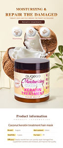 Masker rambut keratin kelapa <span class=keywords><strong>anti</strong></span> keriting, perawatan perbaikan menutrisi rusak - Product Image 6